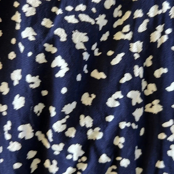 Free People Navy Printed Button Down Crop Top Blue White Size XS - Picture 11 of 13